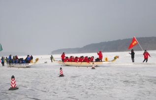 第二届净月潭冰上龙舟邀请赛在净月潭火热开赛